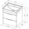 Aquanet 312424 Тумба с раковиной Ирис new 60 подвесная 1 ящ. 2 фасада цв.белый глянец (312424)