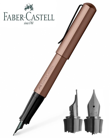 Ручка перьевая Faber-Castell Hexo Bronze, F  (150581)