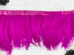 Кант с пером, ш. 17 см, фуксия