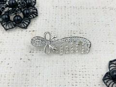 Брошь, р. 5х1,5 см, серебро