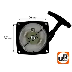 Стартер ручной UNITED PARTS для триммеров 33-52 куб.см. с метал. усами (90-0881)