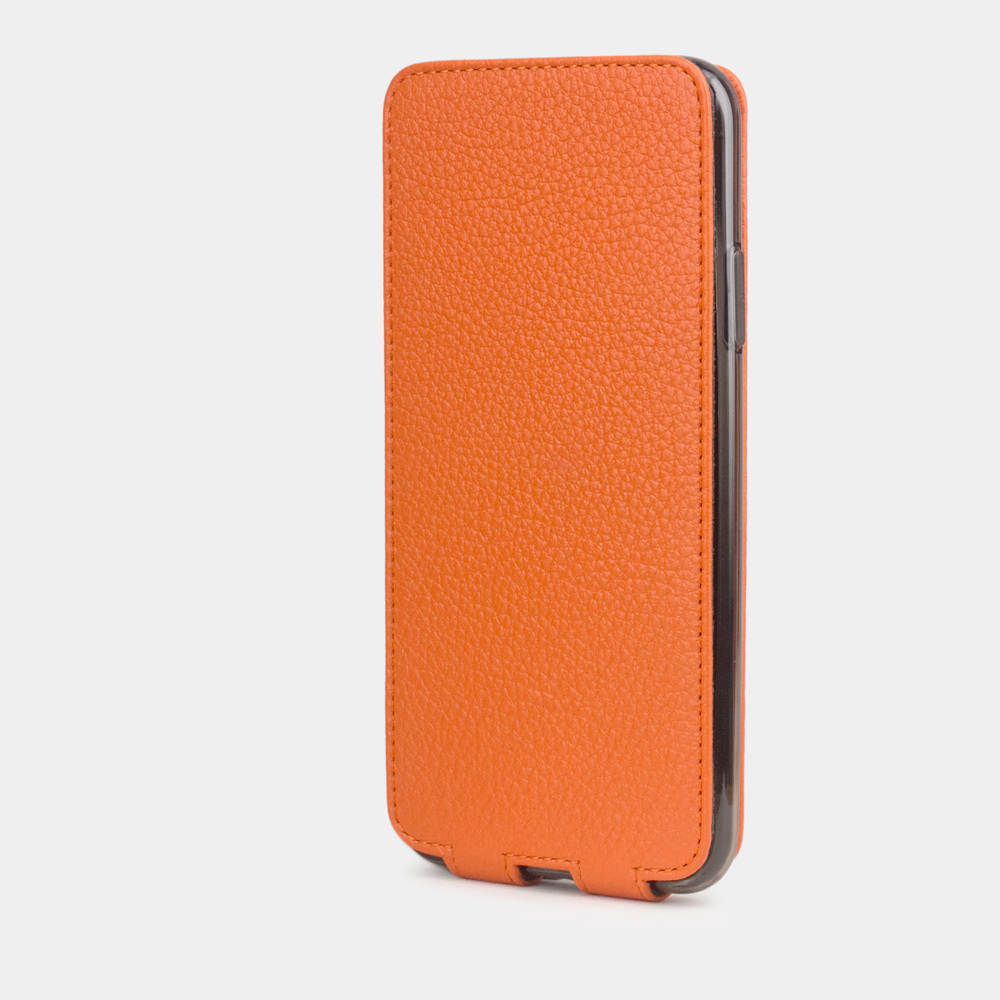 Чехол для iPhone 11 Pro из натуральной кожи теленка, оранжевого цвета