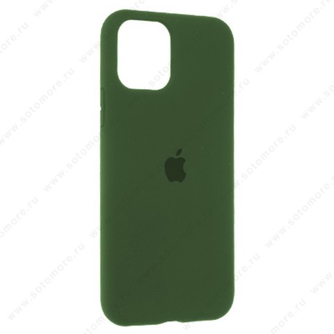 Накладка Silicone Case для Apple iPhone 11 Pro Max закрытый зеленый