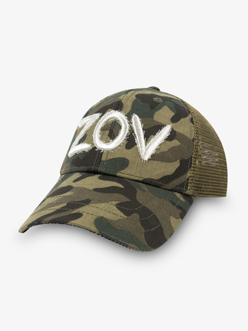 Бейсболка с сеткой «ZOV»тёмно-зелёный камуфляж с 3D вышивкой лого / Распродажа