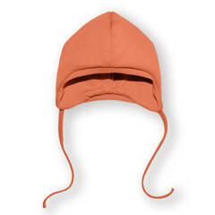 Шапочка утепленная из футера (лососевая)