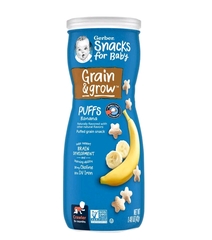 Gerber, Snacks for Baby, Grain & Grow, Puffs, снек из воздушной кукурузы, для детей от 8 месяцев, банан, 42 г (1,48 унции)