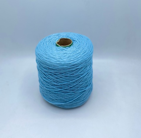 Бобинная пряжа (пр.Италия), art-USA Cotton supersoft , 325м/100гр. 100% Хлопок Pettinato(чесаный хлопок) цвет-Голубой, арт.30185