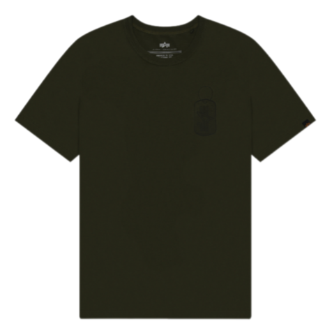 Футболка Alpha Industries Alpha Dog Tag Tee Olive (Зеленый)
