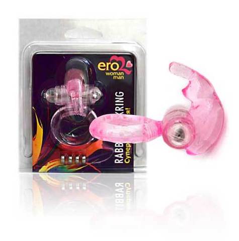 Розовое эрекционное виброкольцо Rabbit Cockring - Bior toys EROWOMAN-EROMAN EE-10004