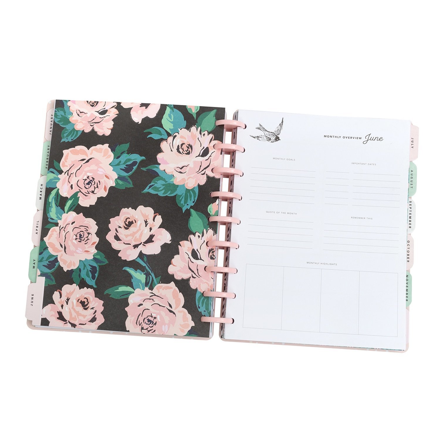 Планер на дисках, не датирован. Maggie Holmes Day-To-Day Undated 12 Month Planner- English Garden