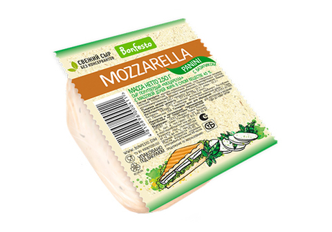 Сыр моцарелла с базиликом Bonfesto, 250г