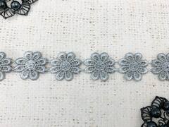 Кружево плетеное, ш. 2,2-2,5 см, светло-серый