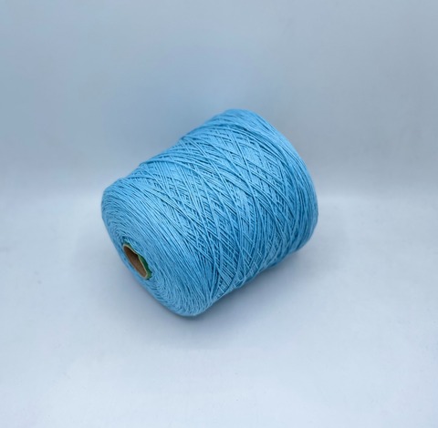 Бобинная пряжа (пр.Италия), art-USA Cotton supersoft , 325м/100гр. 100% Хлопок Pettinato(чесаный хлопок) цвет-Голубой, арт.30185