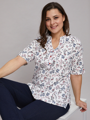 Блузка БЛ-122Ф/веткинабежевом