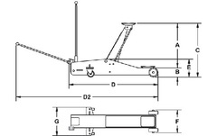 Домкрат подкатной Rodcraft RH501 5т