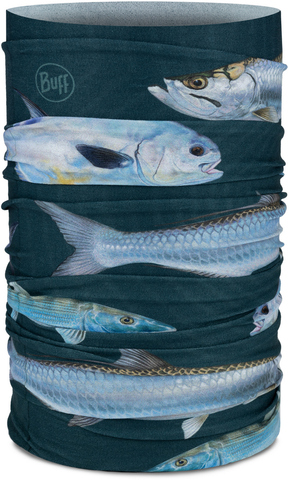 Картинка бандана-труба Buff CoolNet Saltwater Night Blue - 1
