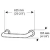 Mediclinics AC0973C Поручень/держатель для полотенец, 658x107 мм, латунь, хром