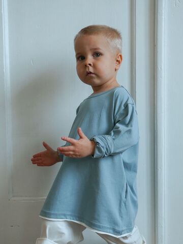 Лонгслив детский синий