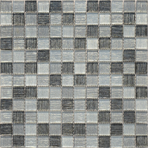 Стеклянная мозаика LeeDo - Caramelle: Black Tissue 23x23x4 (ПУ)