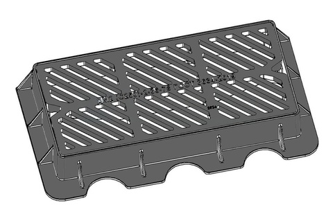 Дождеприемник ДБ2 (В125)-2-36-78, чугунный, с прямой решеткой