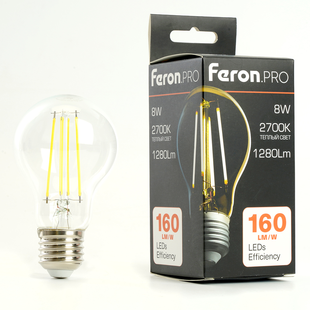 Лампа светодиодная Feron.PRO LB-1108 Шар E27 1280LM 8W 175-265V 2700K 48892