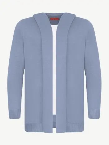 Кардиган с капюшоном из мягкой шерсти