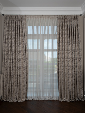 Портьера 275х260 Garda Decor Mirage бронза