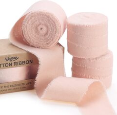 Лента хлопок, необработанные края (4,0см*5м), Пудровый