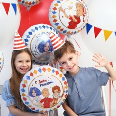 Шар с гелием С ДР Буратино в компании
