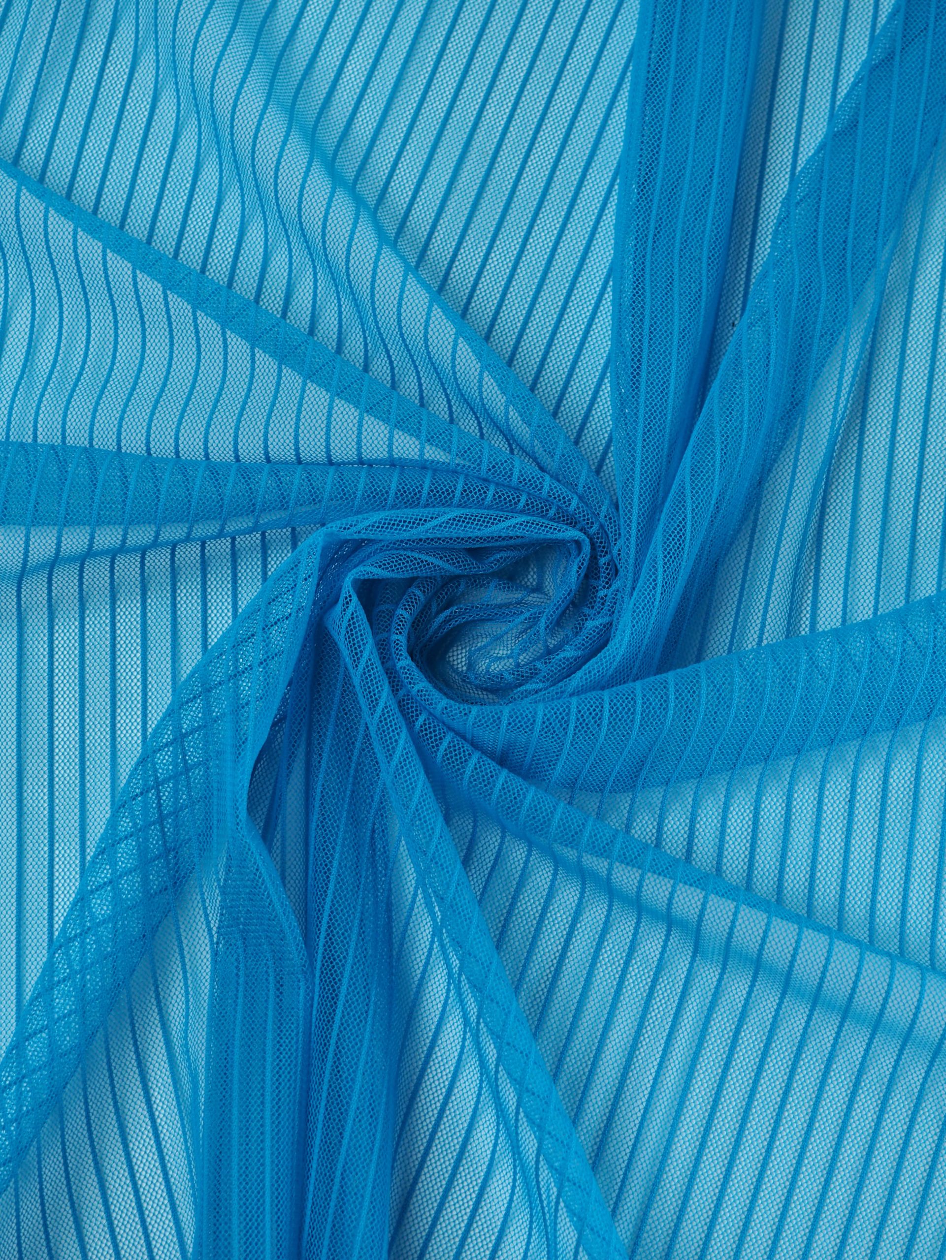 Сетка в полоску аква малоэластичная метражом