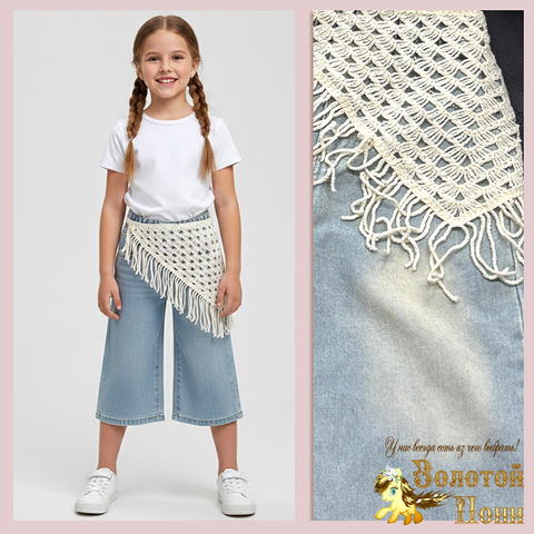 Капри джинсовые д (8-12) 260222-Z8065