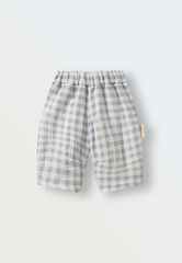 Брюки из муслина (клетка синяя)