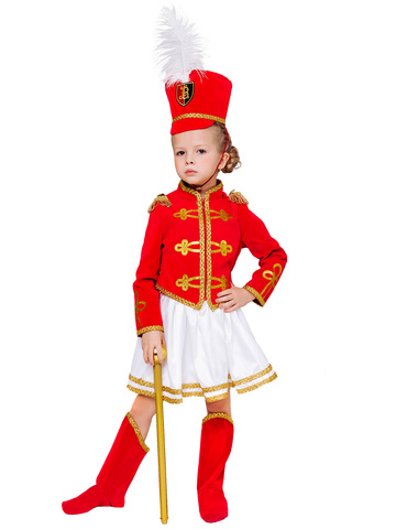 Карнавальный костюм детский Мажоретка в белой юбке