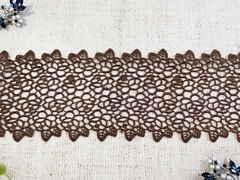 Кружево плетёное, ш. 9 см, коричневый