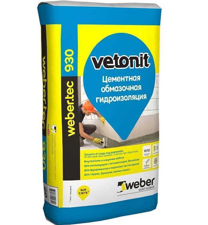 Гидроизоляция обмазочная цементная Weber.Tec 930 20 кг купить в Гидро ...