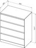 Aquanet Комод Сканди 800х480х1000 4 ящ. цв. дуб эдгрейн (302541)