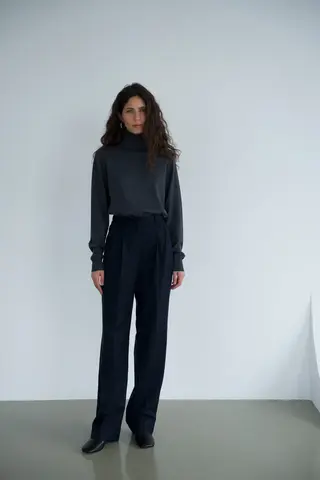 Брюки палаццо из шерсти 100%