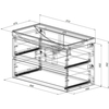 Aquanet 327998 Тумба с раковиной Вега 90 2 ящ. цв.белый глянец (327998)
