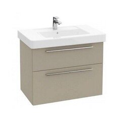 Villeroy&Boch Verity Design B02100PN Тумба под раковину, Villeroy&Boch, Verity Design, ширина, мм-750, глубина, мм-450, высота, мм-575, тип установки-подвесной, форма мебели-прямоугольная, раковина-необходимо заказать, ящики-2, открывание-выдвижное, фото
