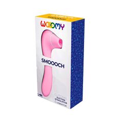 Розовый стимулятор Smoooch Clitoral Suction & Vibration - 18,6 см. - 