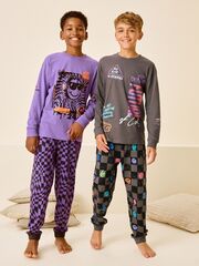 Пижама для мальчика Next B82-968, 2 шт., Серый, Фиолетовый