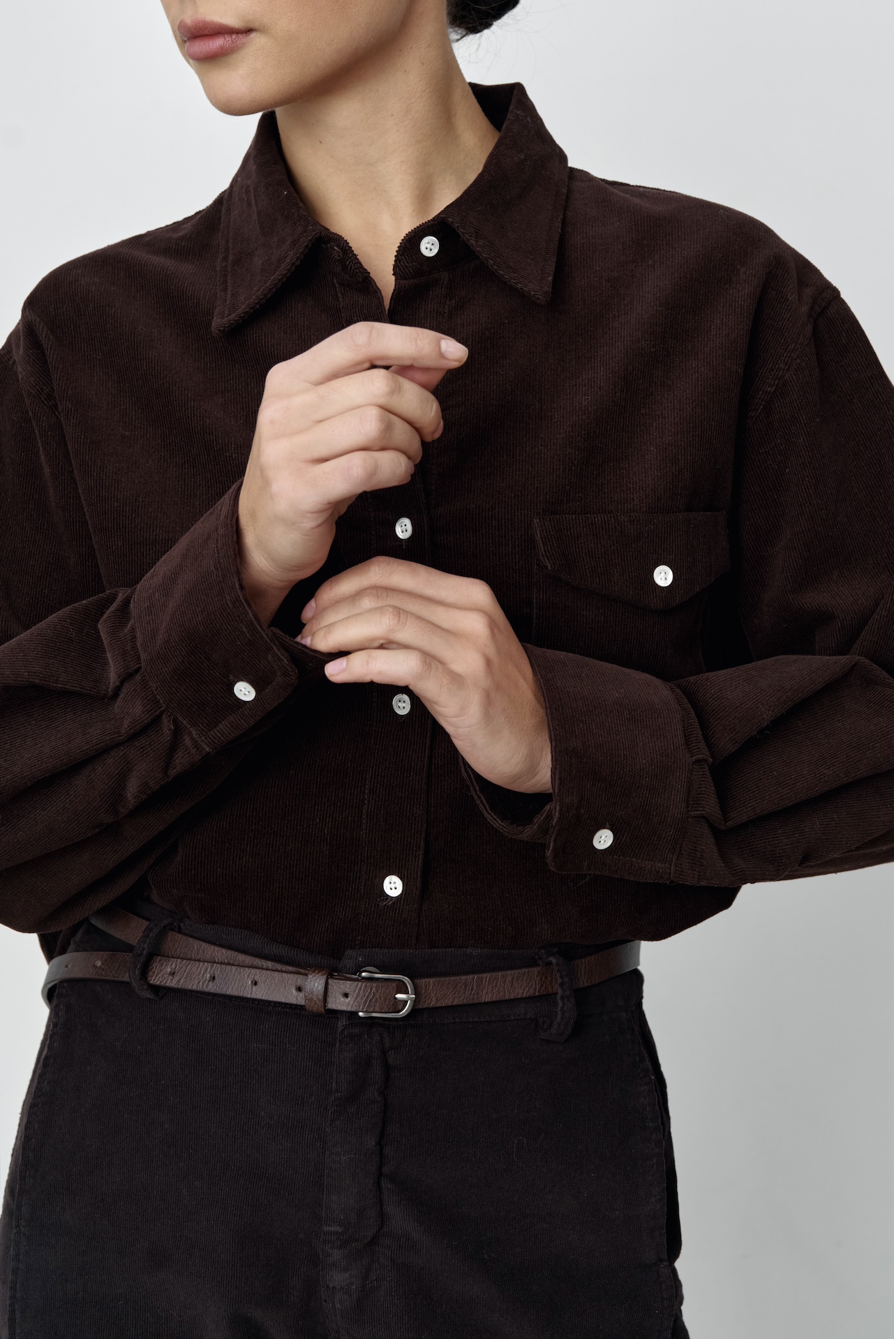Рубашка из вельветового хлопка