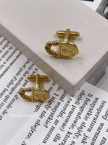Запонки Скиап. золотистые 