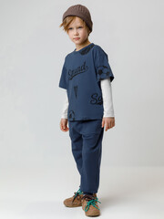 брюки  для мальчика  КР 400836/синий космос к616