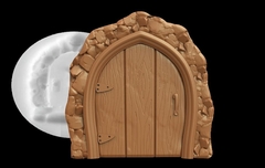 Силиконовый молд № 419 Дверь большая ( серия домики для гномов и фей)