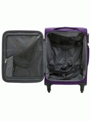 Чемодан Redmond тканевый облегченный ручная кладь фиолетовый открытый