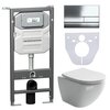 Ceramica Nova CN4002_1002CH_1000 Комплект: Подвесной унитаз + Шумоизоляционная панель для инсталляции + Система инсталляции для унитазов с кнопкой смыва