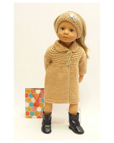 Вязаное пальто - . Одежда для кукол, пупсов и мягких игрушек.