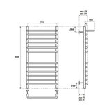 Полотенцесушитель водяной Point PN09158SP П11 500x800 с полкой, хром