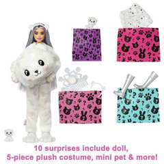 Барби Cutie Reveal Полярный Медведь Серия Блеск Снежинок с 10 Сюрпризами